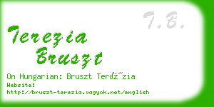 terezia bruszt business card